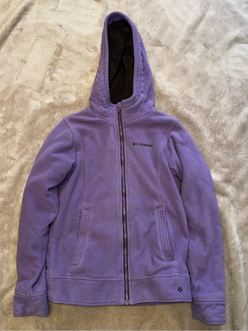 Columbia Lavender Purple Hooded Fleece Jacket for Kids